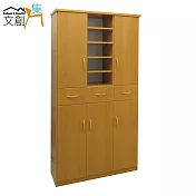 【文創集】多亞 環保3.2尺塑鋼五門三抽鞋櫃/玄關櫃(5色可選)原木紋