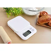 【日本名牌dretec】新款3KG版大畫面料理電子秤-白色