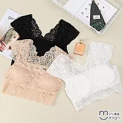 <現貨+預購>V領罩杯式蕾絲小可愛 三色-mini嚴選-FREE（膚色）