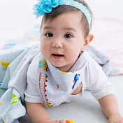 Cutie Bella豆豆印花領巾圍兜 口水巾 可雙面扣 Gray-Transport