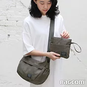 Bagcom 柔喜雙層斜肩包(抗水)-灰色