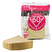 【HARIO】V60 日本製 2人份無漂白濾紙 100張(VCF-01-100M)