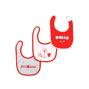 NBA 新生兒圍兜三件組 公牛隊紅色