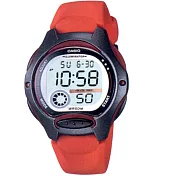 【CASIO】孩童時代十年電池電子錶(LW-200-4A)-紅