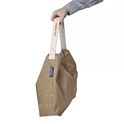 可收納式時尚托特包 (肩背單色版)卡其