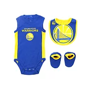 NBA 新生兒包屁衣組合 勇士隊12M藍色
