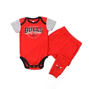 NBA 新生兒包屁衣套裝 公牛隊12M紅色