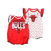 NBA 新生兒包屁衣二件組 公牛隊12M紅色