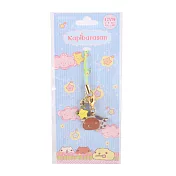 Kapibarasan 水豚君星座系列手機吊飾。金牛座(水藍款)