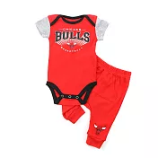 NBA 新生兒包屁衣套裝 公牛隊3M紅色