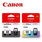 CANON PG-88+CL-98 原廠墨水匣組(1黑1彩)