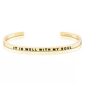 MANTRABAND It Is Well With My Soul我心靈得安寧 金色手環