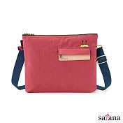 satana - 我養了一隻長頸鹿斜背包 -漿果紅