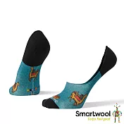 Smartwool 男 Print系列隱形襪-Llama Adventures L冰川藍