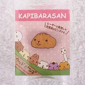 Kapibarasan 水豚君系列木製徽章(九款)。向陽君