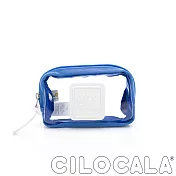 CILOCALA 限量版--亮彩尼龍防潑水透明化妝包 天空藍