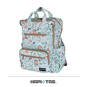 【HAPI+TAS】日本原廠授權 摺疊雙層手提後背包- 薄荷綠女孩小物