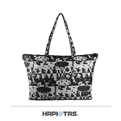【HAPI+TAS】日本原廠授權 摺疊托特包- 愛麗絲派對灰