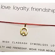 Dogeared 金色蓮花 紅色項鍊 愛·忠誠·友誼 附原廠盒