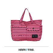 【HAPI+TAS】日本原廠授權 手提袋中袋- 粉色橫條蝴蝶結