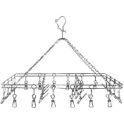 特級不銹鋼衣襪架-28夾