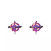 Snatch X 日日野餐 繽紛星球系列貼耳耳夾 - 小角迷彩星球