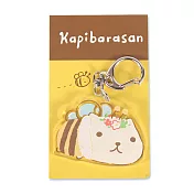kapibarasan 水豚君花園變裝小蜜蜂鑰匙圈。懷特小姐