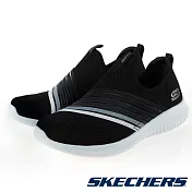SKECHERS 女款 ULTRA FLEX運動鞋13112 BKW / 美國品牌、針織網布、避震、透氣US6黑