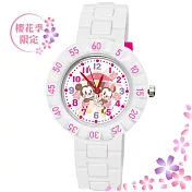 【限量】Disney迪士尼 Q版繽紛兒童錶白色