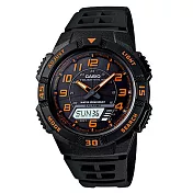 【CASIO 】太陽能光學雙顯指針錶-橘刻  (AQ-S800W-1B2)