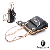 Roberto Mocali - 義大利諾貝兔典雅印花3WAYS可調節式側後背包