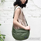 Bagcom 柔喜雙層斜肩包(抗水)-軍綠