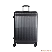 【Escape’s】日本同步熱賣 28吋 飛機輪拉鍊行李箱灰格紋