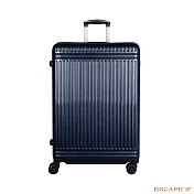 【Escape’s】日本同步熱賣 28吋 飛機輪拉鍊行李箱藍格紋