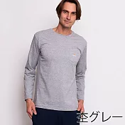 VENEX STANDARD NATURAL 休養衣 紳士型 長袖上衣 麻灰色M麻灰色