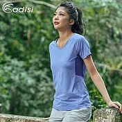 ADISI 女輕量消臭超透氣排汗衣AL1911022 (S-2XL) / 吸濕快乾、輕薄透氣、彈力M紫藤/深粉紫