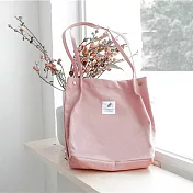 純色單肩帆布A4包  乾燥玫瑰粉