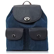 COACH 牛仔布 / 後背包_深藍