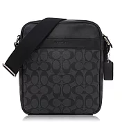 COACH 經典 PVC / Charles 男士 斜背包_黑色