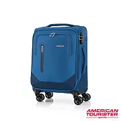AT美國旅行者 20吋Kirby 可擴充大容量雙輪布面登機箱(藍)