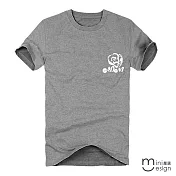 <現貨+預購>[Minidesign]（男款）Mini玫瑰標誌原創設計T 三色-M（灰色）
