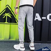 <現貨+預購>透氣縮口工作長褲 三色-HeHa-30（淺灰色）