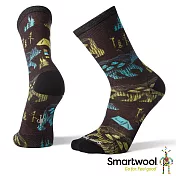 Smartwool 男 Print系列 中長襪 Bear Camp L 黑色