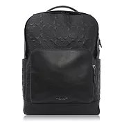 COACH 壓紋小牛皮 / 大款 / 後背包_黑色