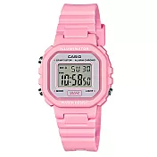 【CASIO 】復古風方形電子錶款-粉 (LA-20WH-4A1)