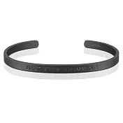 MANTRABAND JUST KEEP SWIMMING 寬版霧面黑色手環 繼續向前游就對了