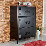 Homelike 喜家居工業風鋼製六門置物櫃(1806)