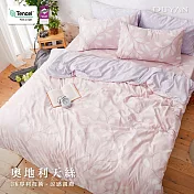 《DUYAN 竹漾》天絲雙人床包被套四件組-初綻椿木