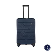 【BRIC S】BY Ulisse 28吋 超輕量可擴充 PP材質拉鍊行李箱深藍色