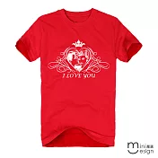 <現貨+預購>[Minidesign] （男款）歐式復古人物插圖原創設計T 三色-M（紅色）